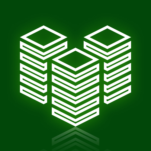 Stacked building blocks icon